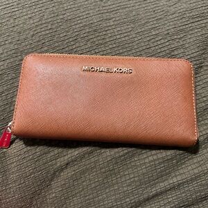 Michael Kors large wallet, color: Luggage/gold